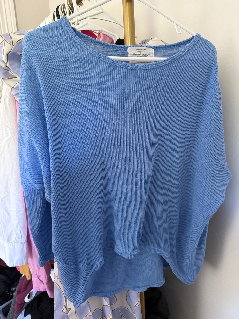 Light Blue Knit Pullover Sweater